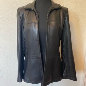Reaction Kenneth Cole Black Leather Jacket